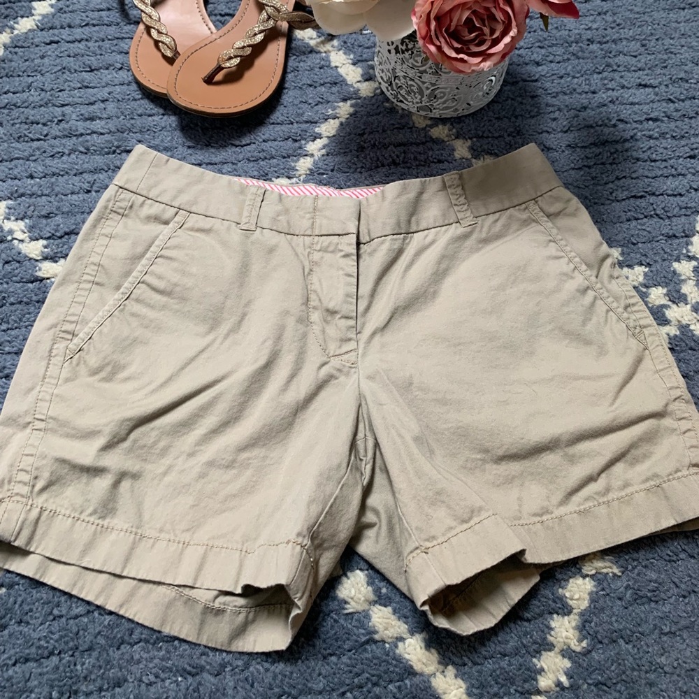 Khaki J Crew Chino Shorts